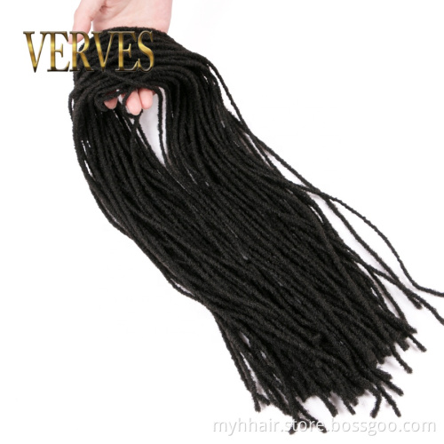 Dreadlocks Hair Extension 18 inch 54 roots/piece braid Crochet Braids Synthetic Braiding Hair for Women Soft Straight